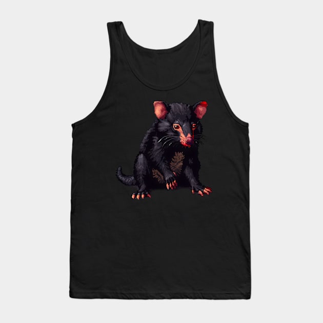 Tasmanian Devil in Pixel Form Tank Top by Animal Sphere